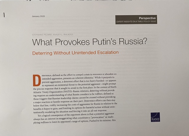 DOC1: Cosa provoca la Russia ( linee rosse in 27 pagine del gennaio 2020)